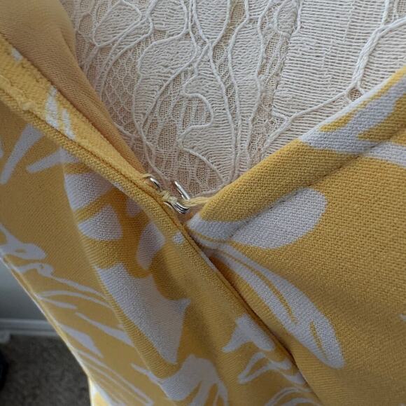 Nine West butter yellow wrap midi dress M adjustable strap resort sundress NWT - Picture 12 of 12